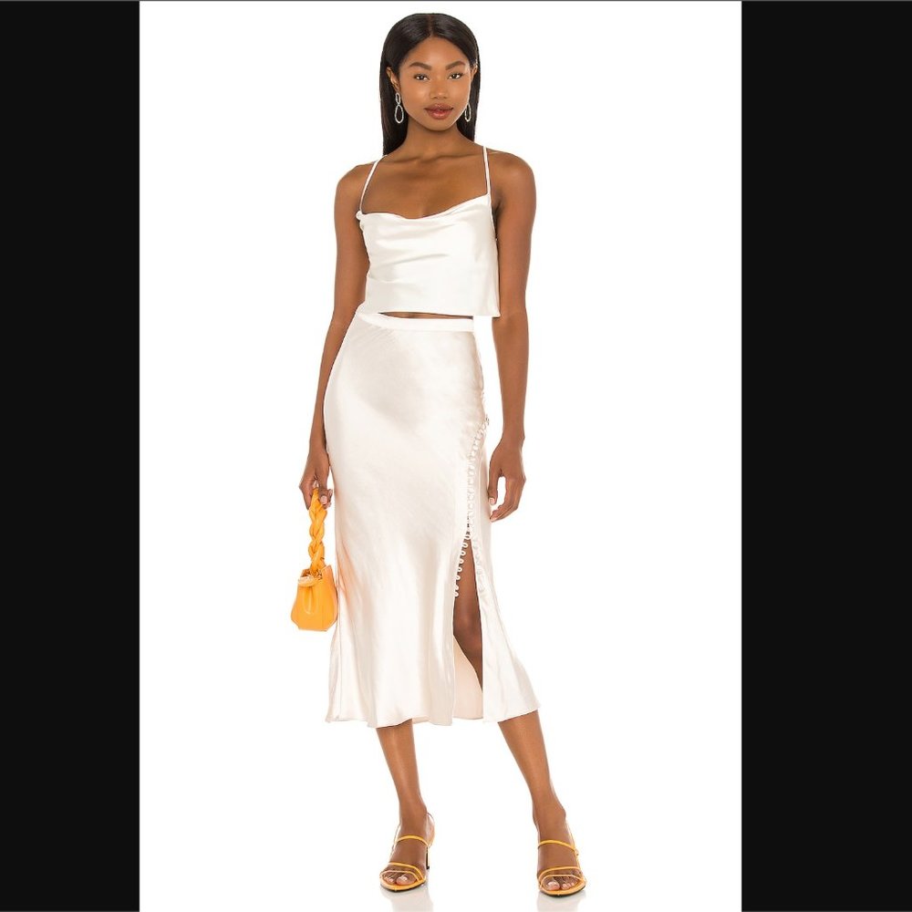 Revolve L’Academie Magda Skirt in Ivory